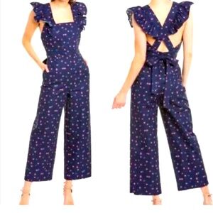 Rebecca Taylor Farren Flutter Sleeve Jumpsuit